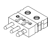 Standard size 3-pin connector